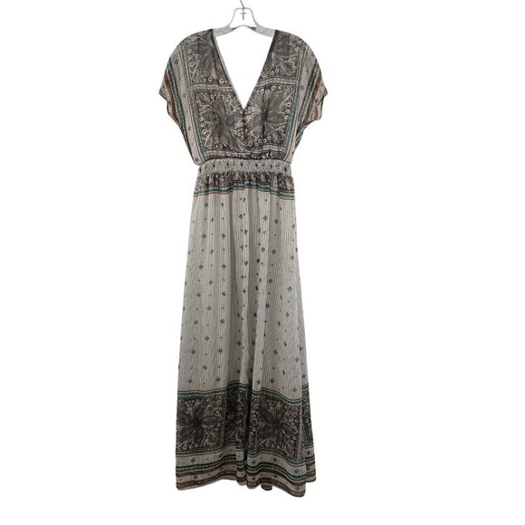 Millenium Women's Short Sleeve A-Line Maxi Dress Multicolor Print Size Small - Picture 7 of 9